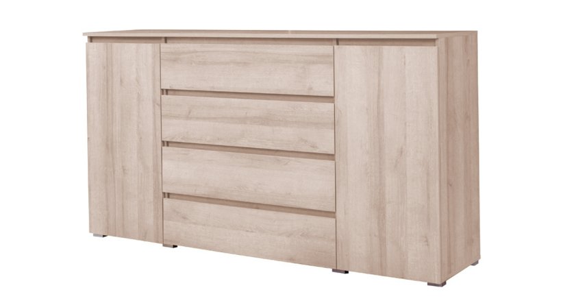 Dub sonoma komoda do ložnice široká 184 cm COCO C6