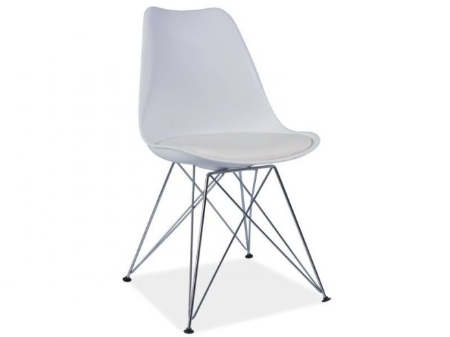Jídelní židle bílá plastová moderní TIM
