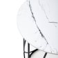 Vysoký konferenční stolek bílý mramor NUBIRA S