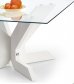 Konferenční stolek se sklem čtvercový AISHA - bílá
