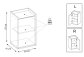 Vysoká skříňka hikora modulová design MOBIUS 1D