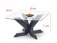 Konferenční stolek se sklem čtvercový AISHA - černá