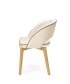 Pohodlná židle jídelní dřevěná krémová MARINO