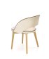 Pohodlná židle jídelní dřevěná krémová MARINO