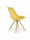 Jídelní židle žlutá moderní plastová K201