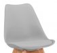 Jídelní židle plastová KRIS - šedá světlá / dub