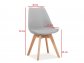 Jídelní židle plastová KRIS - šedá světlá / dub