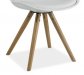 Jídelní židle bílá plastová designová ERIC