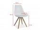 Jídelní židle bílá plastová designová ERIC