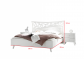 Manželská postel 180x200 bílá ekokůže SOLER
