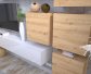 Bílá obývací stěna designová MANILA