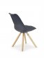 Jídelní židle černá moderní plastová K201