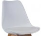 Jídelní židle plastová KRIS - bílá / dub