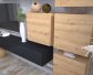 Černá obývací stěna designová MANILA