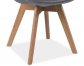 Jídelní židle plastová KRIS - šedá tmavá / dub