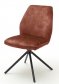 Kuchyňská židle s područkama hnědočervená otočná OTTAWA 2