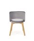 Pohodlná židle jídelní dřevěná šedá MARINO