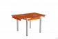 Jídelní stůl rozkládací oranžový skleněný KENT
