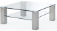 Konferenční stolek se sklem čtvercový ASTA I