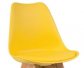 Jídelní židle plastová KRIS - žlutá / dub