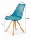Jídelní židle modrá moderní plastová K201
