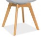 Jídelní židle plastová KRIS - šedá světlá / buk