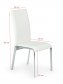 Jídelní židle bílá moderní čalouněná K135