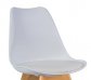 Jídelní židle plastová KRIS - bílá / buk