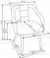 Jídelní židle šedá / béžová čalouněná K288