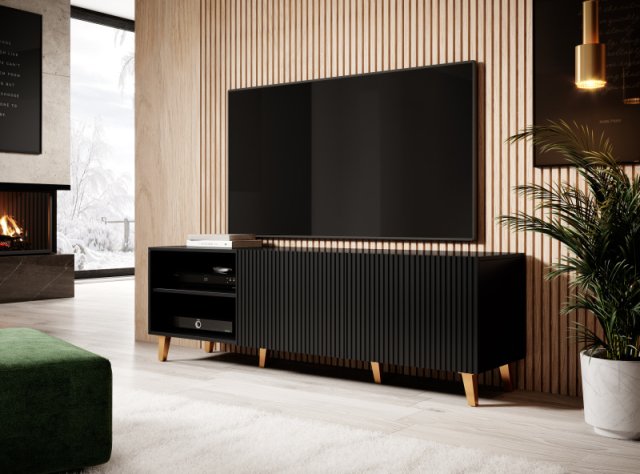 Luxusní černý stolek televizní PAFOS 150