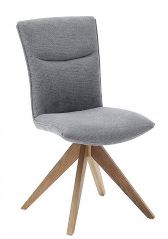 Kvalitní dřevěná otočná židle jídelní šedá ODENSE