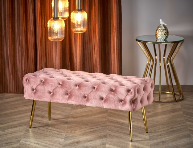 Moderní lavice sedací růžová ATHENA