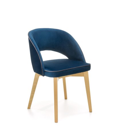 Pohodlná židle jídelní dřevěná modrá MARINO