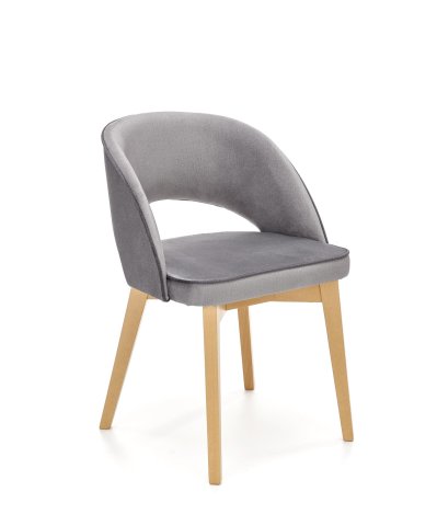 Pohodlná židle jídelní dřevěná šedá MARINO