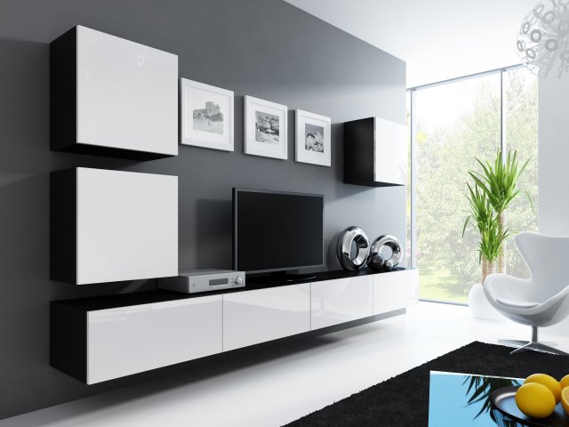 Moderní obývací sestava černo bílá VIGO 22