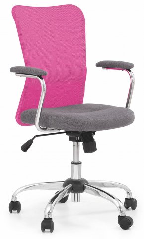 Dětská židle k psacímu stolu růžová ANDY - SKLADEM
