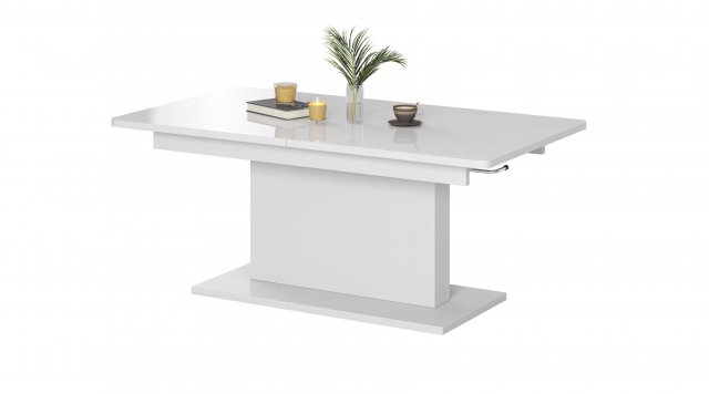 Bílý rozkládaci konferenční stolek moderní BUSETTI