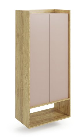 Moderní šatní skříň hikora růžová MOBIUS 2D
