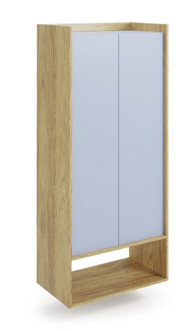 Moderní šatní skříň hikora modrá MOBIUS 2D