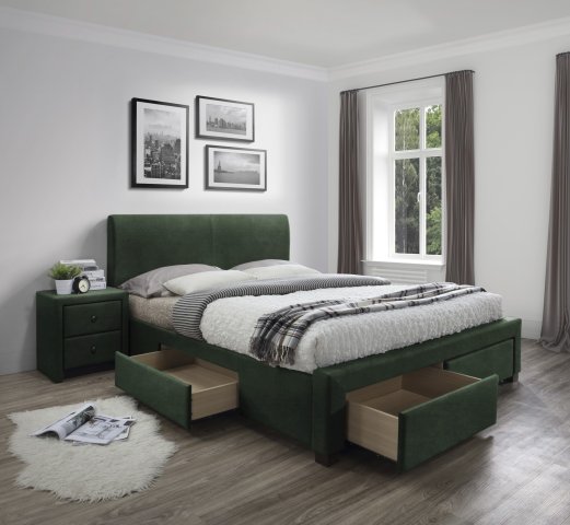 Zelená manželská postel 160x200 MODENA 3
